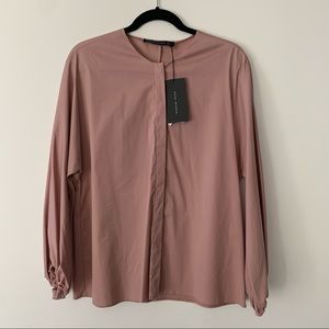 Blush pink dress shirt from Zara. Size S. Tag on. Brand new. Never worn.